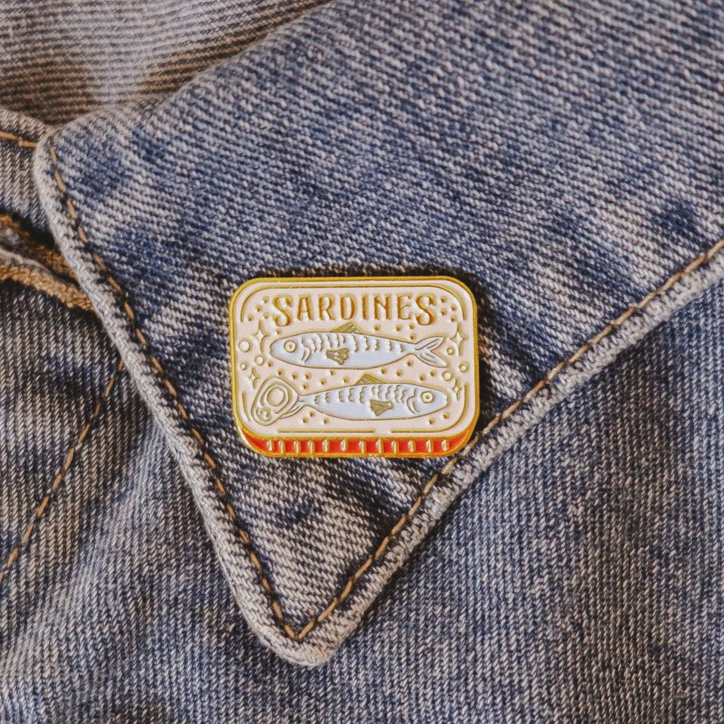 Cozy Sardines Enamel Pin