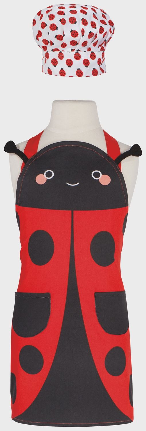 Ladybug Daydream Kid's Apron &amp; Hat Set