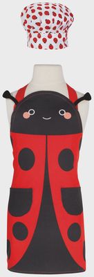 Ladybug Daydream Kid's Apron &amp; Hat Set
