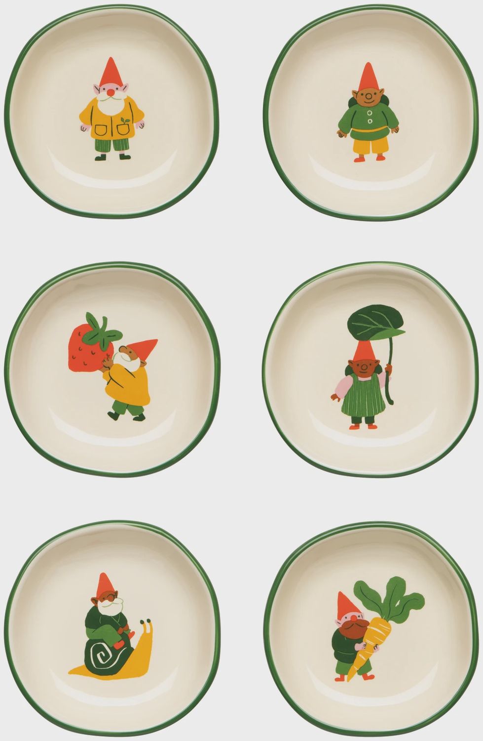Gnome Grown Pinch Bowls Set of 6 Assorted