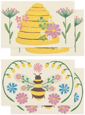 Bee Garden Pop Up Sponges Set of 4 Assorted
