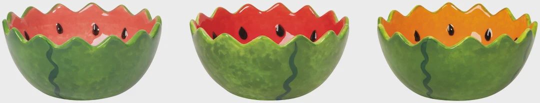 Melon Pop Shaped Bowls Set of 3