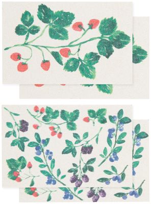 Berry Bramble Pop Up Sponges Set of 4 Assorted