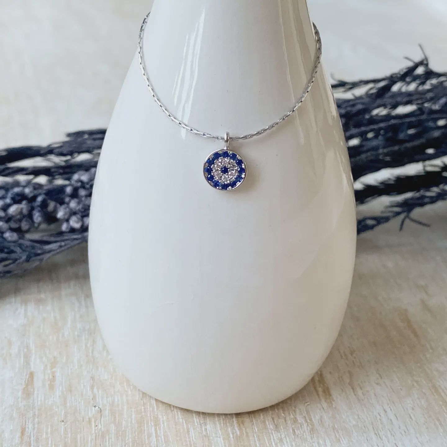 Evil Eye Necklace | Silver