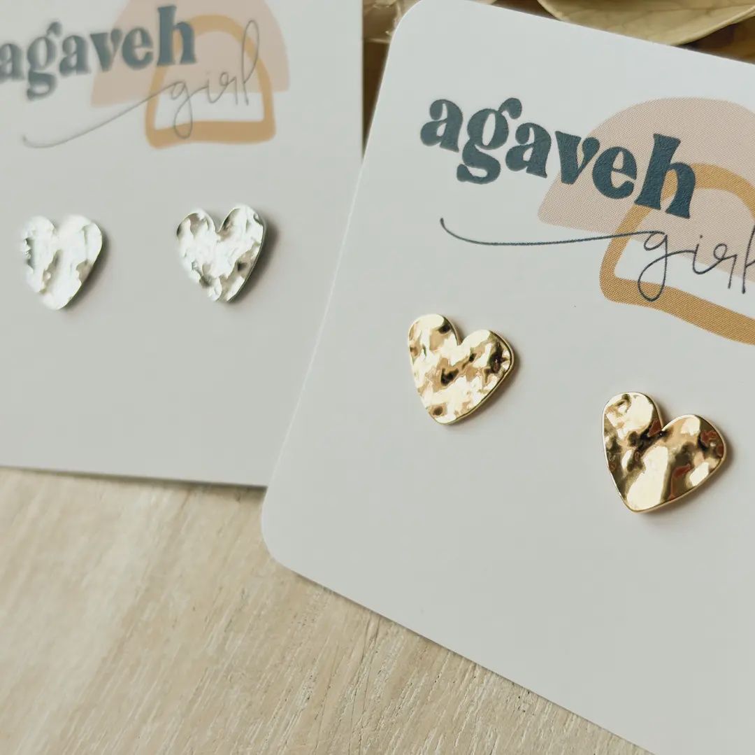 Hammered Hearts | Gold
