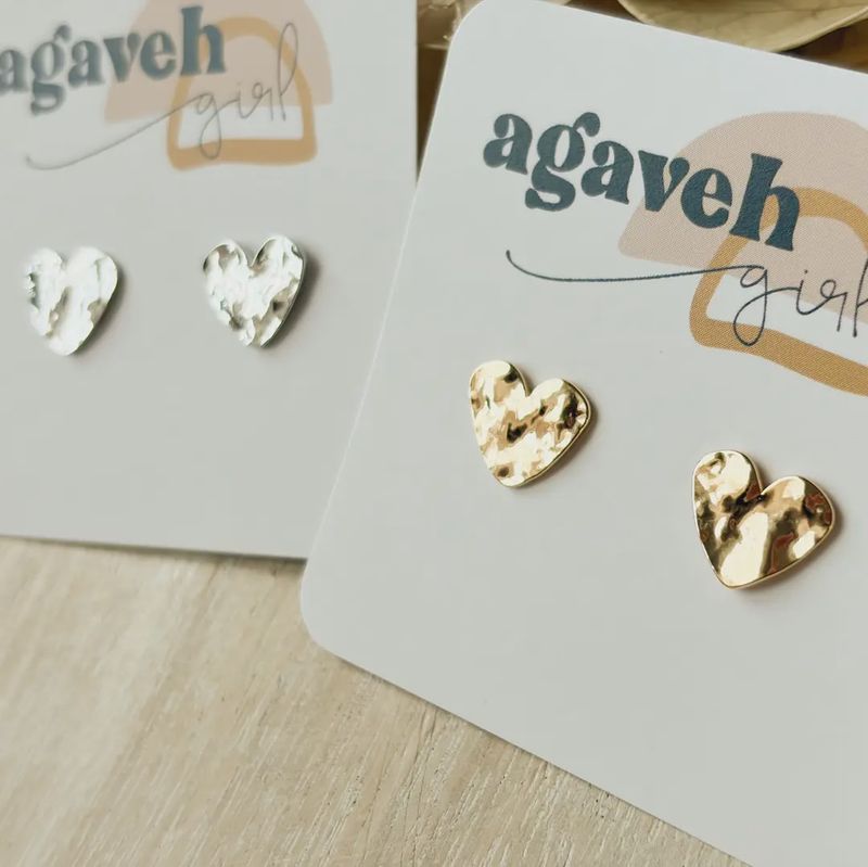 Hammered Hearts | Gold