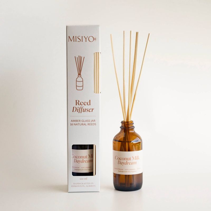 Coconut Milk Daydream | Clean Reed Diffuser: Diffuser Set (with box + reeds)