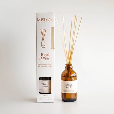 Santal Dusk | Clean Reed Diffuser: Diffuser Set (with box + reeds)