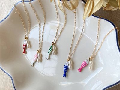 Catch of the Day Necklace: Red