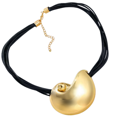 Editorial Conch Recycled Shell and Cord Necklace: Yellow Gold / Necklace