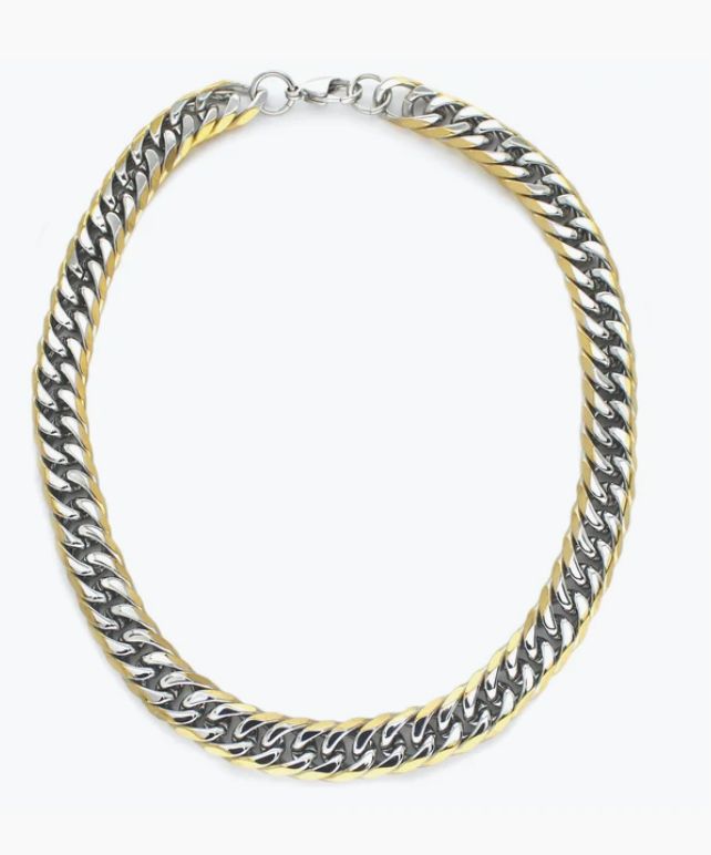 Maximize Chain Necklace- Waterproof Chain necklace PVD: Two Tone