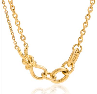 Double Knot - 18K Gold Chain Necklace- Waterproof