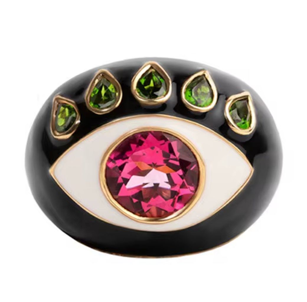 Evil Eye Enamel Ring PVD Waterproof
