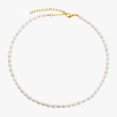 Luna Dainty Petite Fresh Water Rice Pearl Necklace