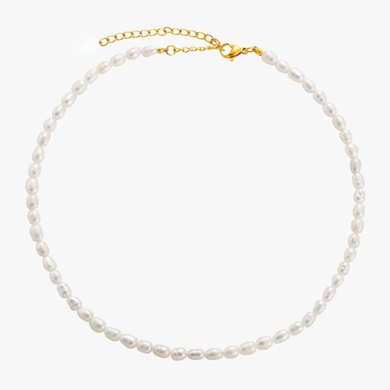Luna Dainty Petite Fresh Water Rice Pearl Necklace