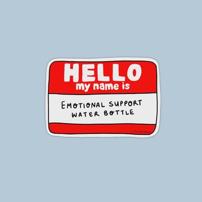 Hello my name is (Emotional Support water bottle)