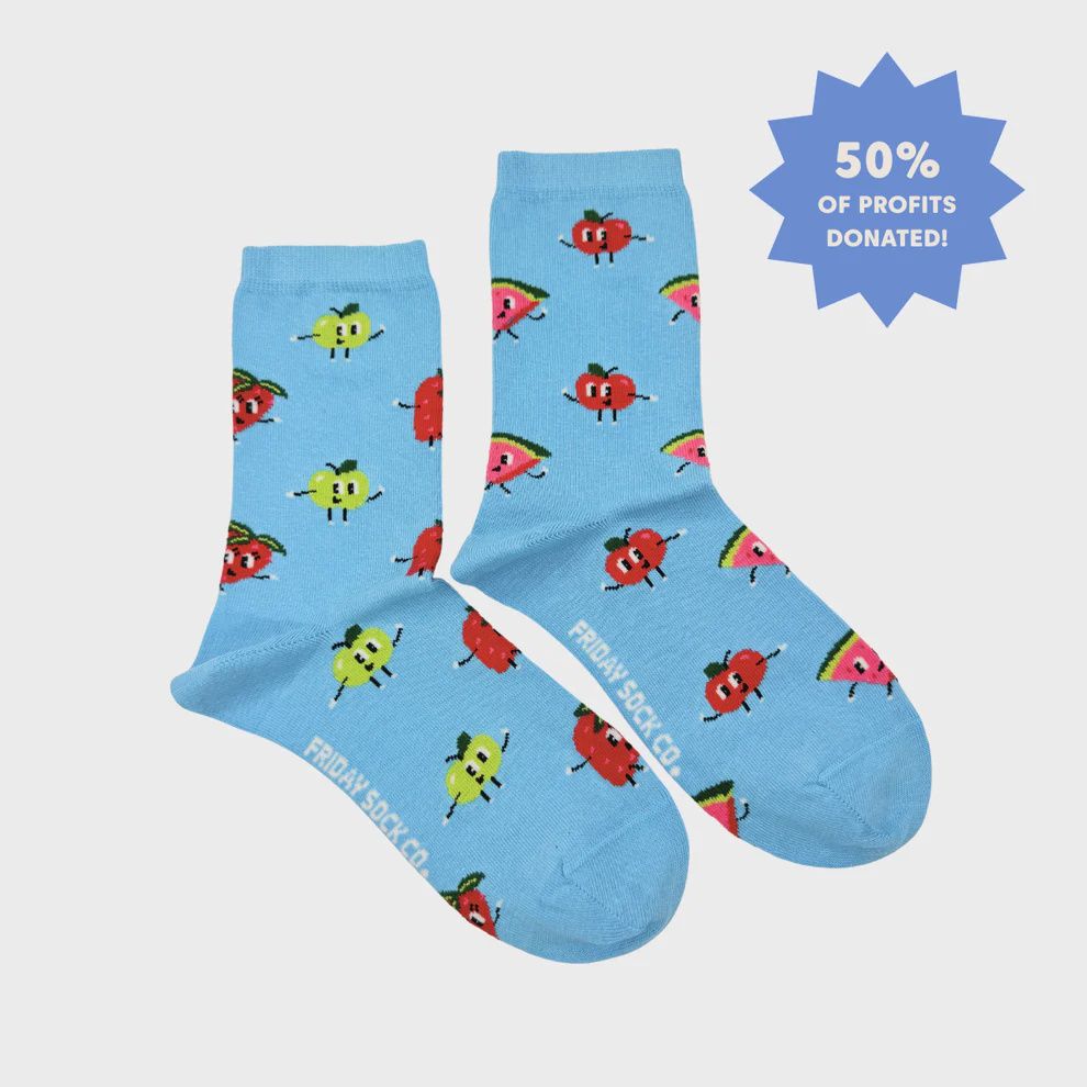 Women's Happy Food This Did Good Mismatched Crew Socks