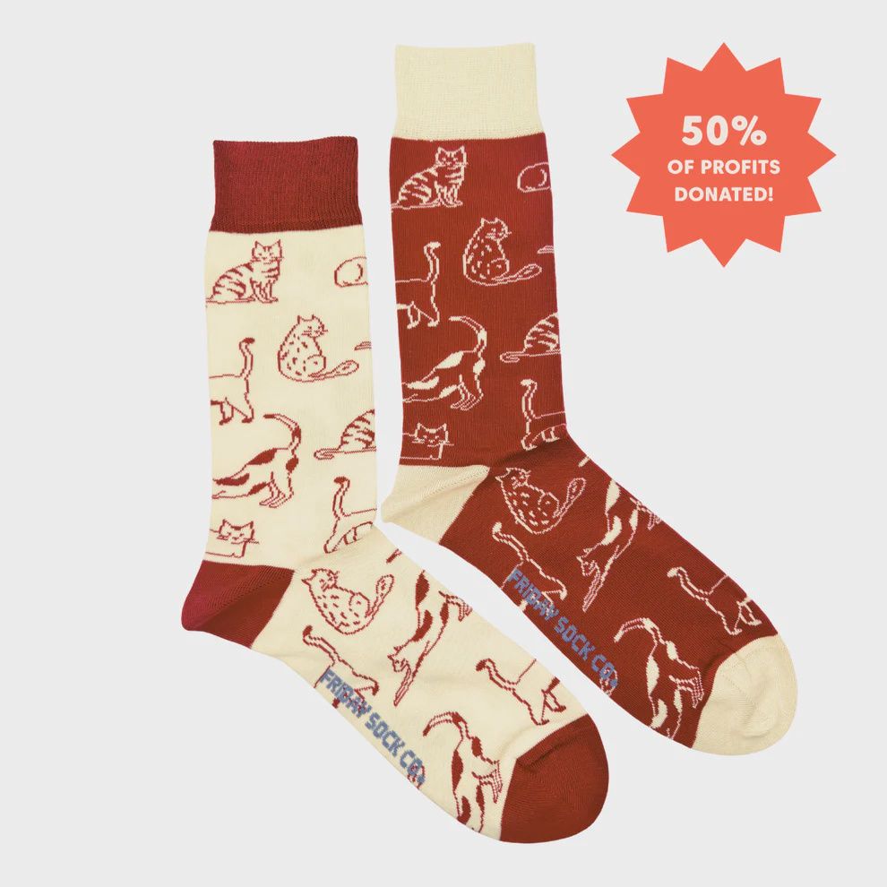 Men's Cats This Did Good Mismatched Socks