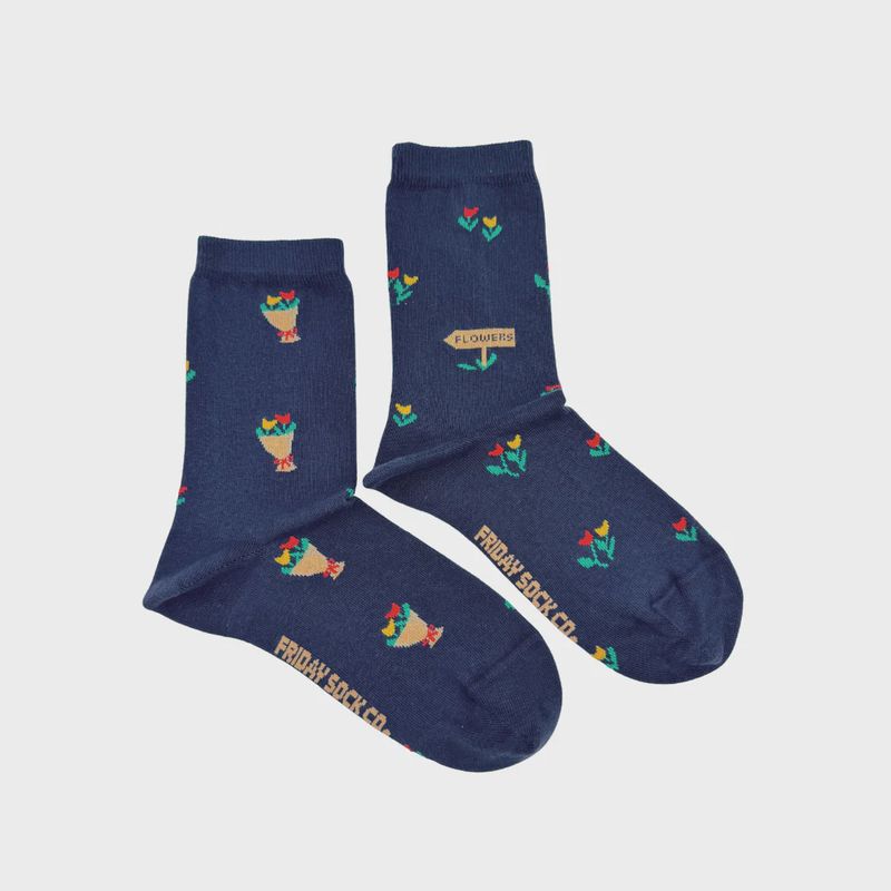 Women's Tulip Market Mismatched Crew Socks