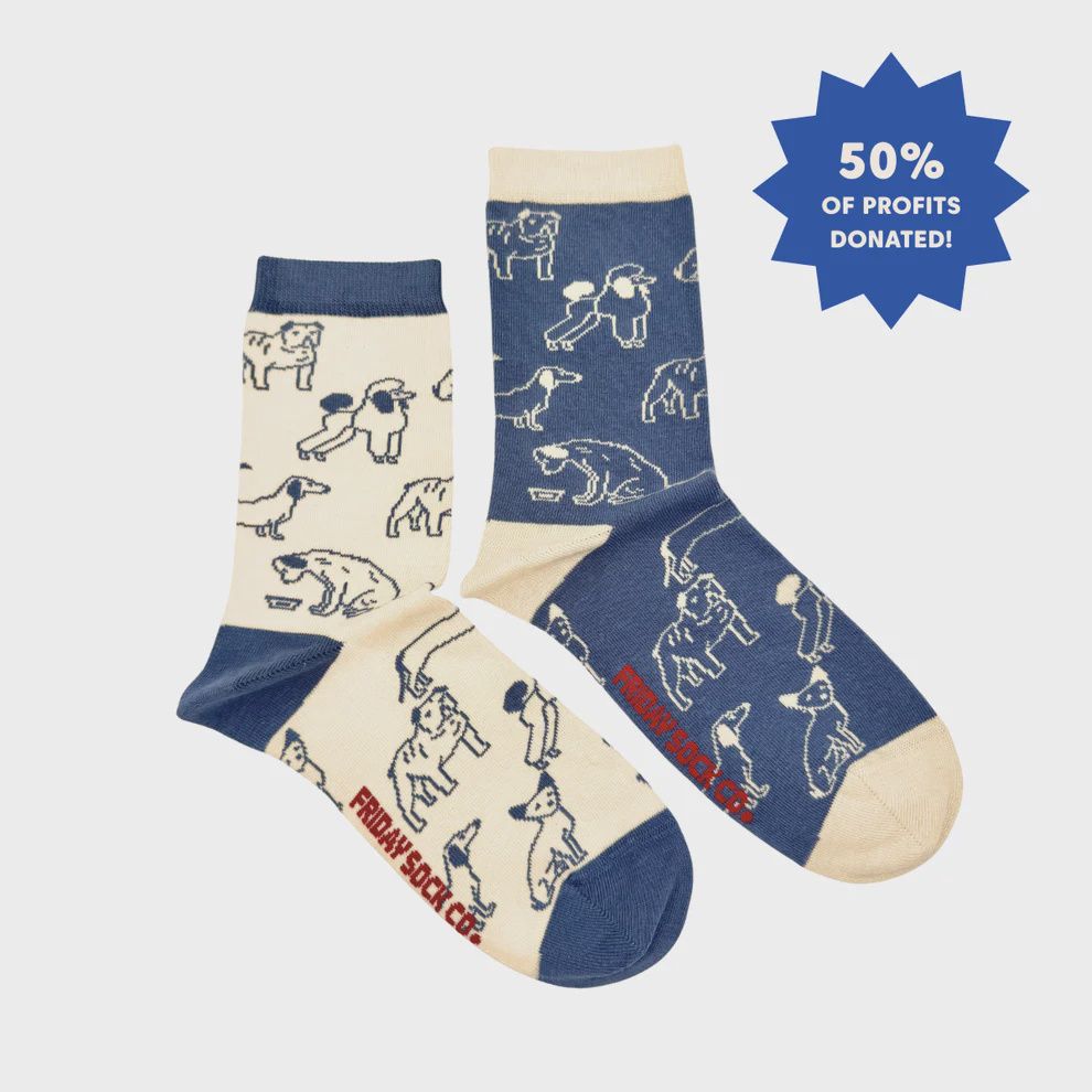 Women's Dogs This Did Good Mismatched Crew Socks