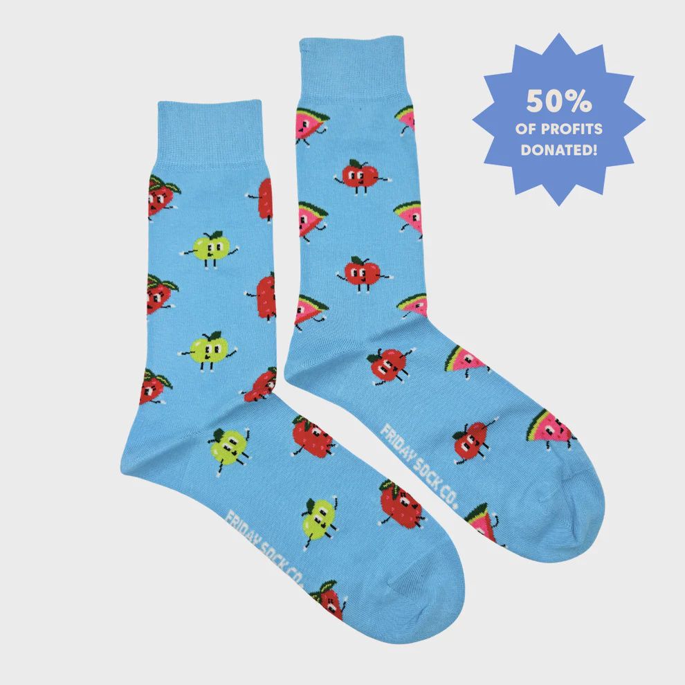 Men's Happy Food This Did Good Mismatched Socks