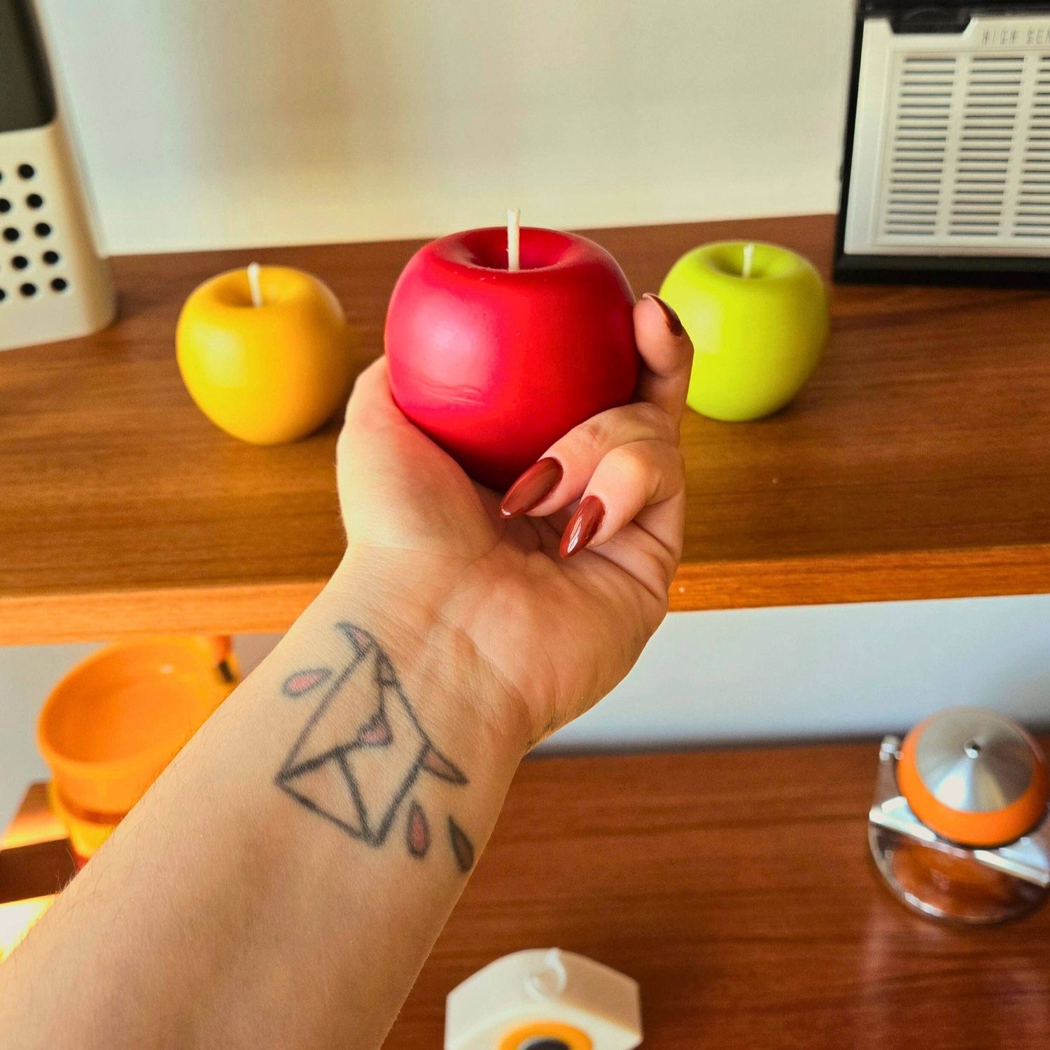 Mid Century Lunar Apple Scented Candle: Rouge Radio