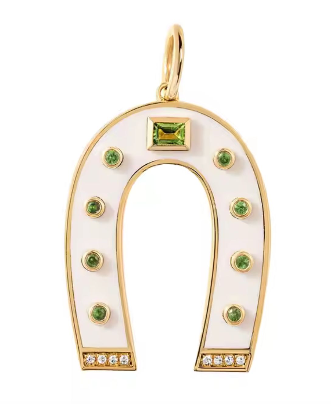 Emerald Aqua-Horseshoe Necklace