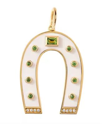 Emerald Aqua-Horseshoe Necklace