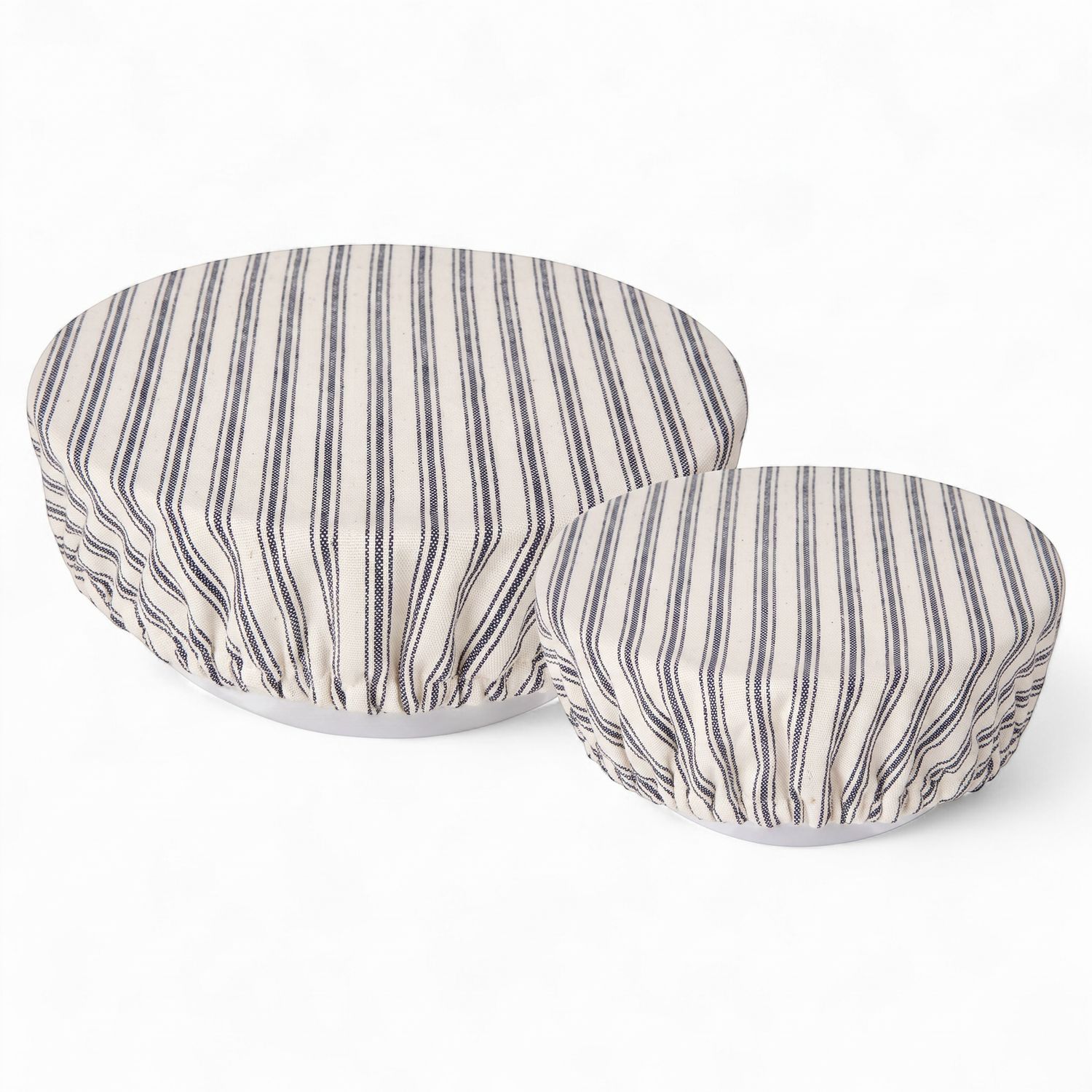 Bowl Cover Set/2 Ticking Stripe
