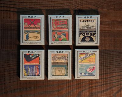 Rust & Shine - M.D.F. Retro Safety Matches Assorted Box E