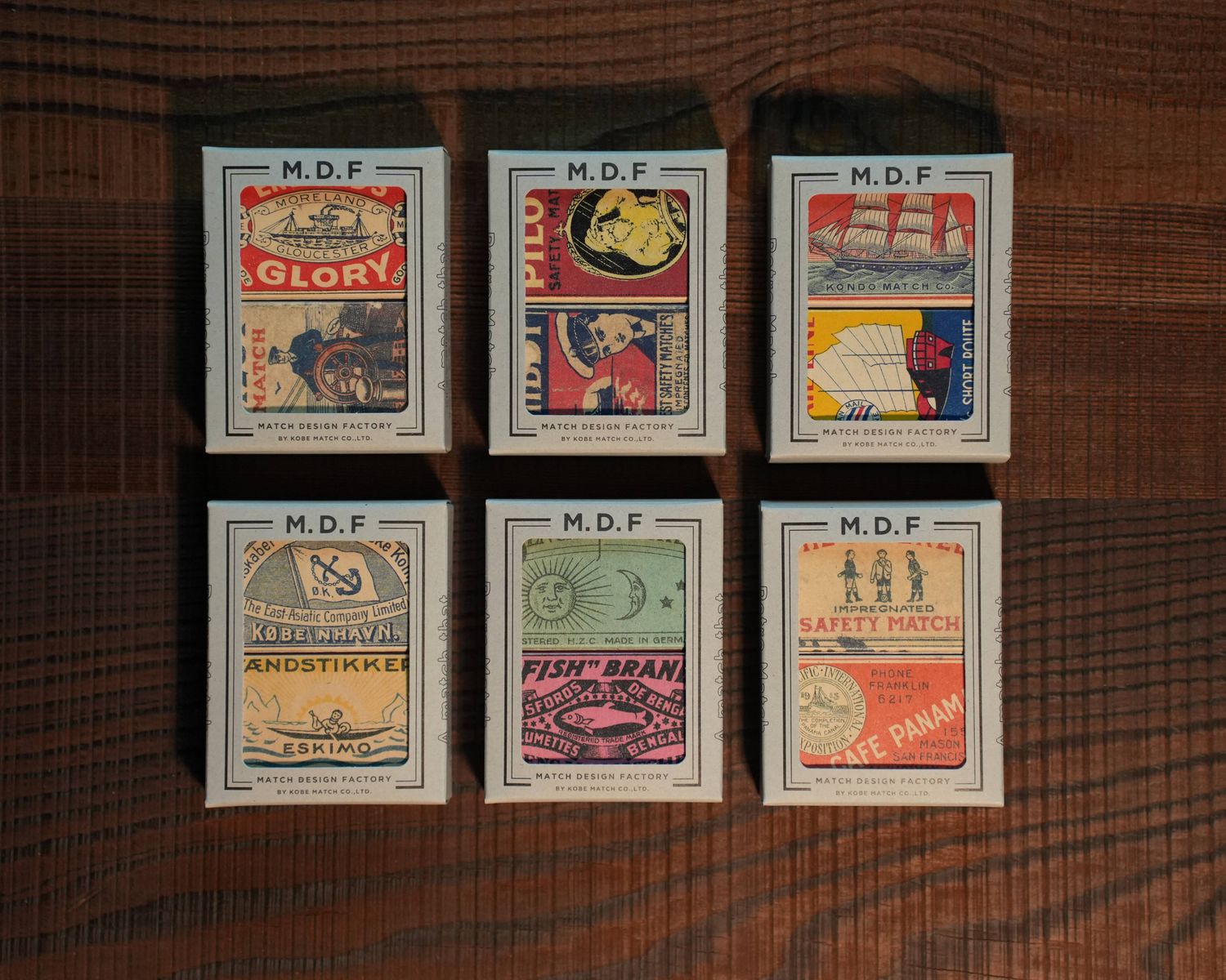 Mariner's Box - M.D.F. Retro Safety Matches Assorted Box C