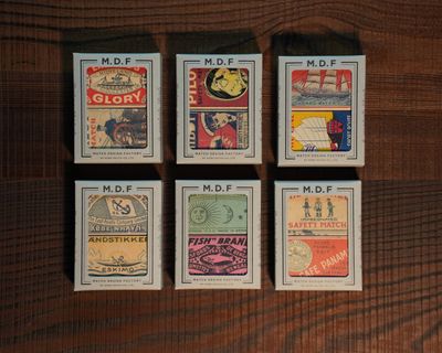 Mariner's Box - M.D.F. Retro Safety Matches Assorted Box C