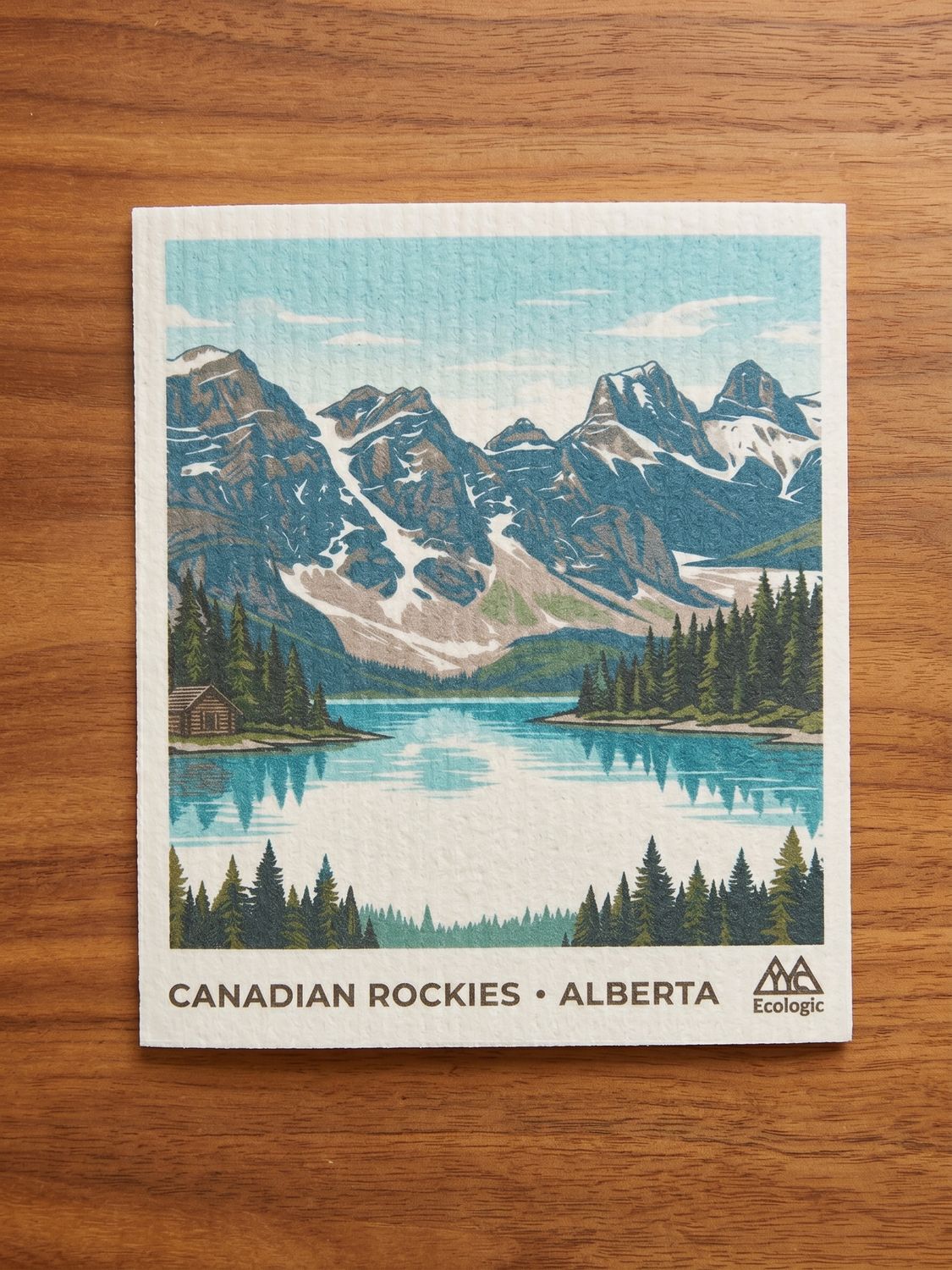 Canadian Rockies Swedish Dishcloth