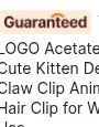 Kitten Claw Clip Tuxedo