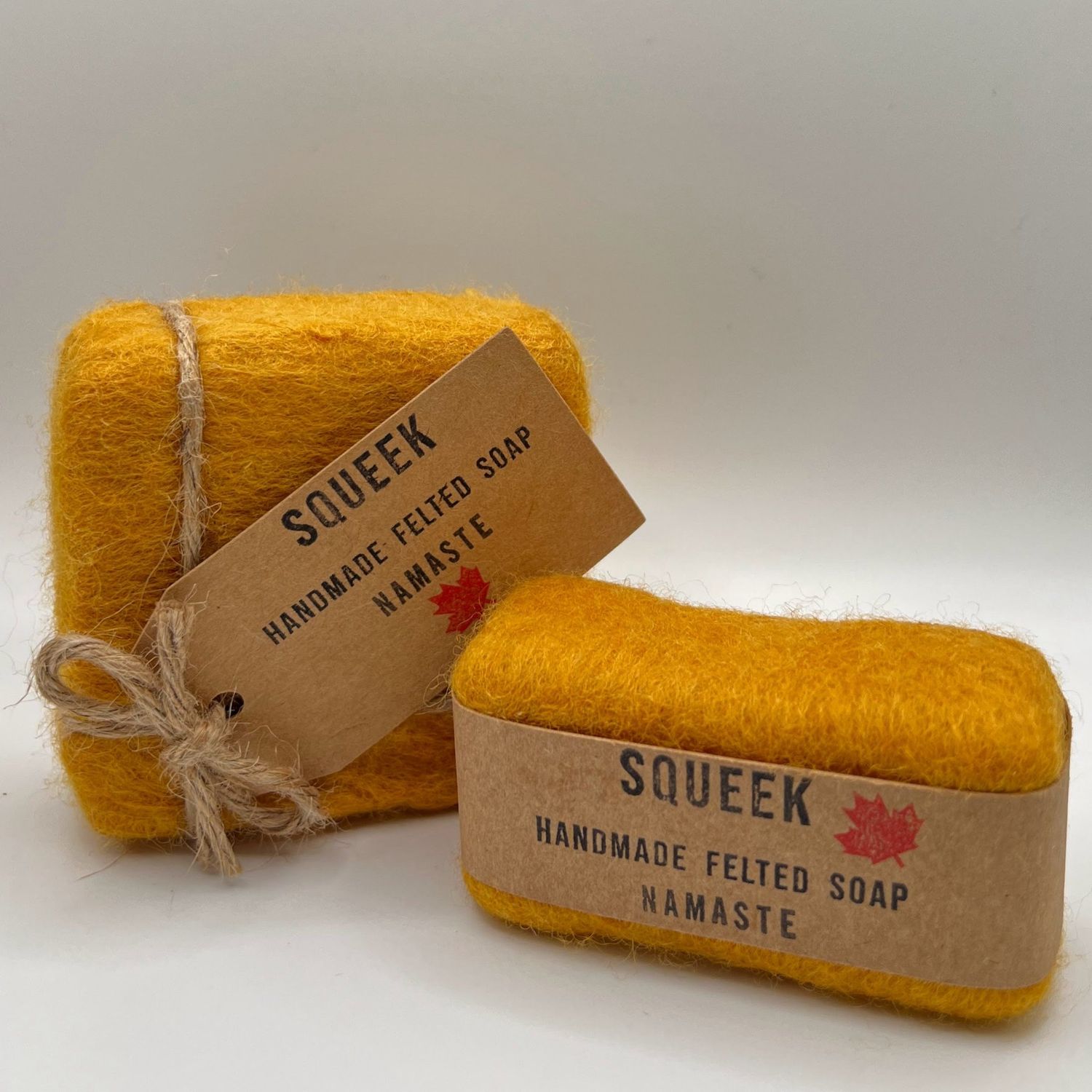 Squeek Felted Soap - Namaste Half Bar