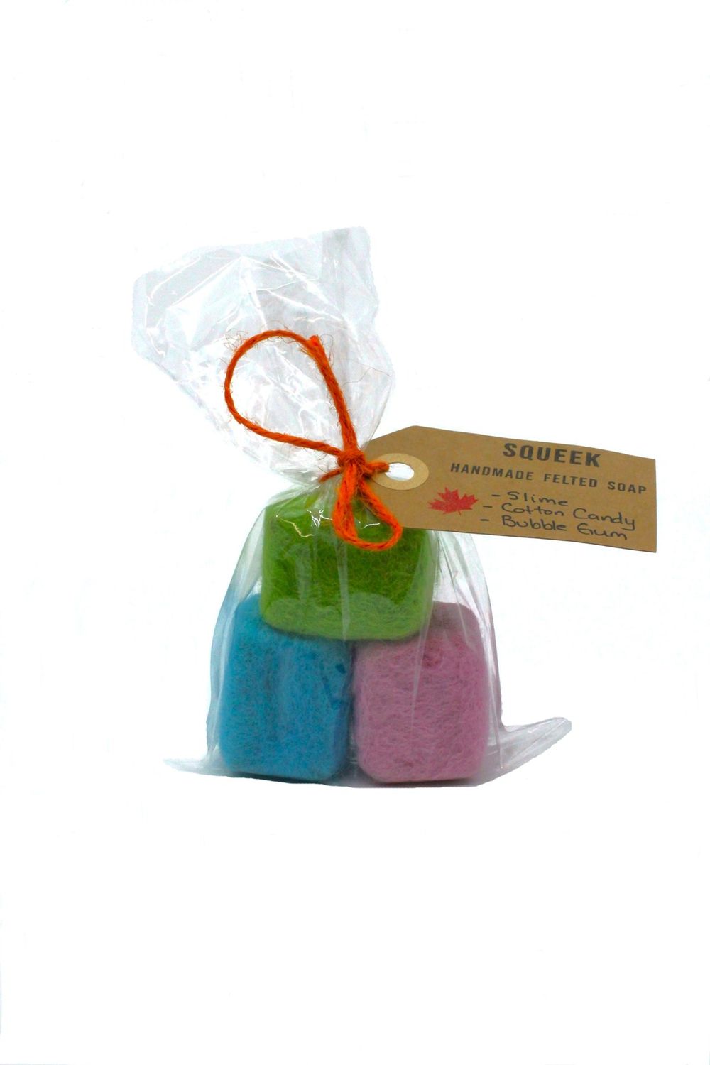 Squeek Felted Soap - Kid Scents Trio Bag