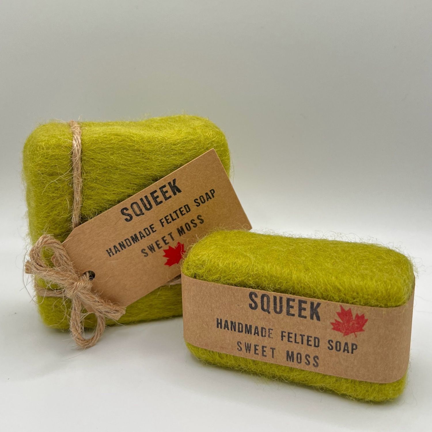 Squeek Felted Soap - Sweet Moss Full Bar