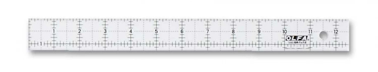 1&quot;x12&quot; Frosted Ruler