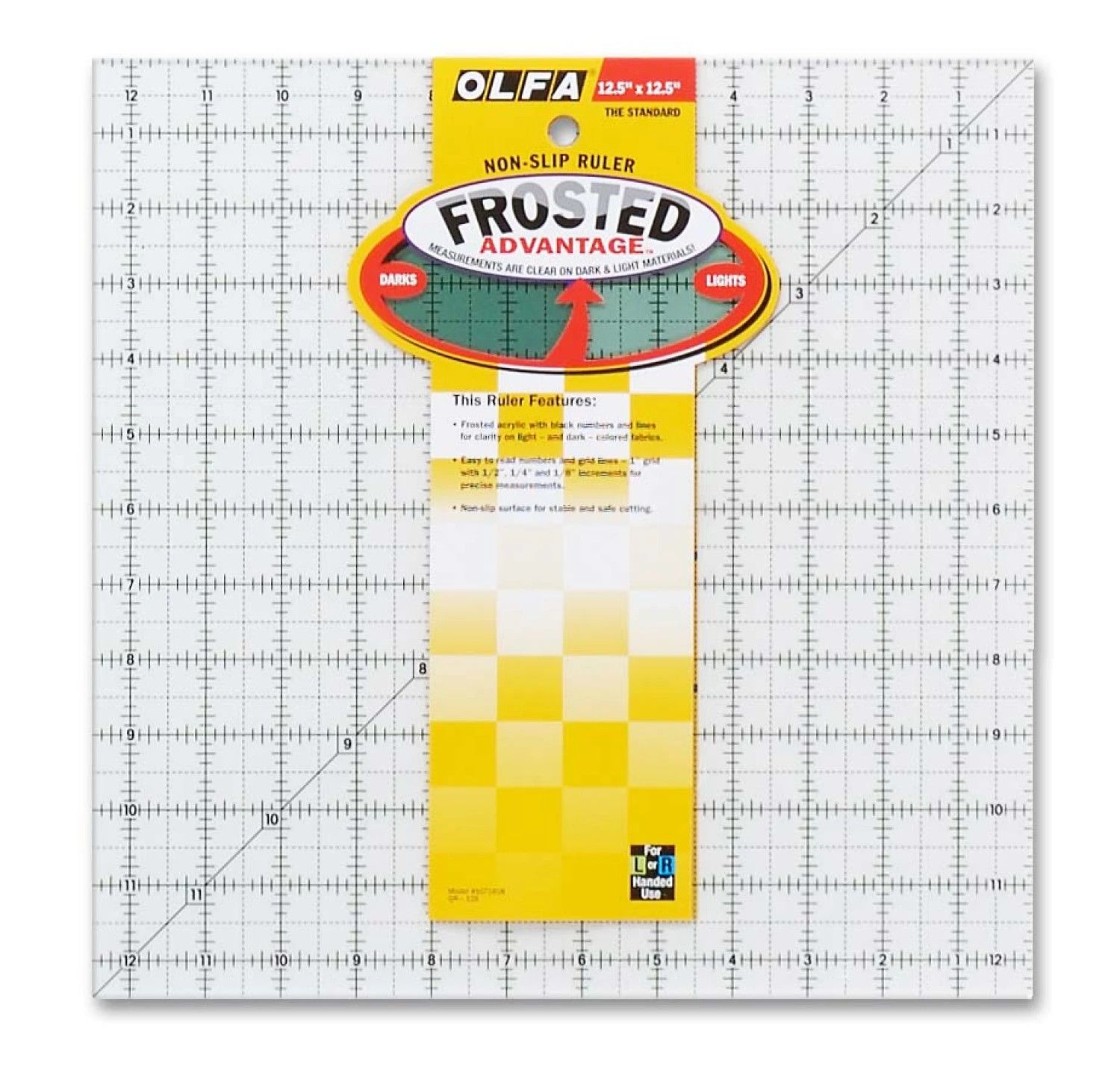 12.5&quot; Square Frosted Ruler