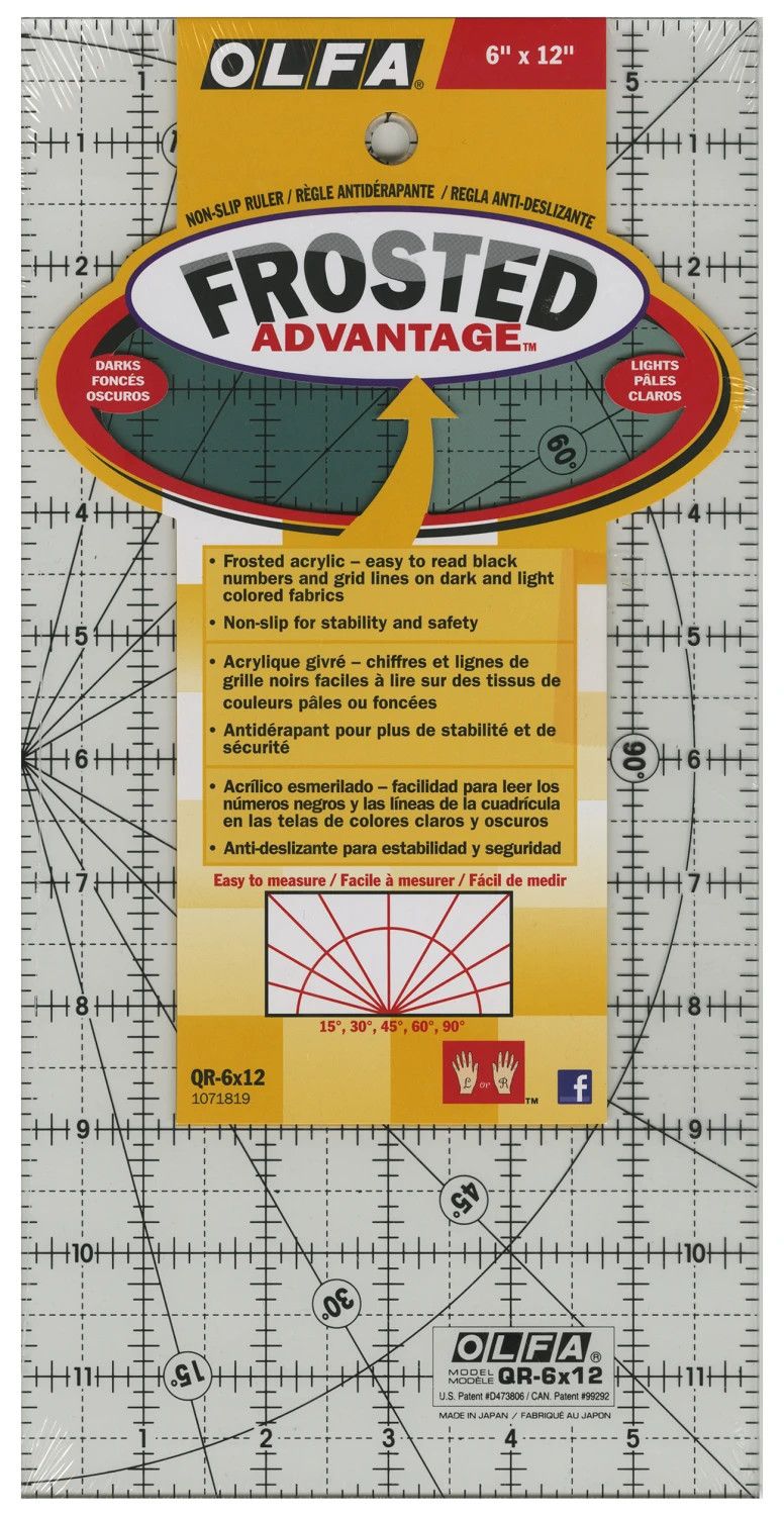 6&quot;x12&quot; Frosted Ruler
