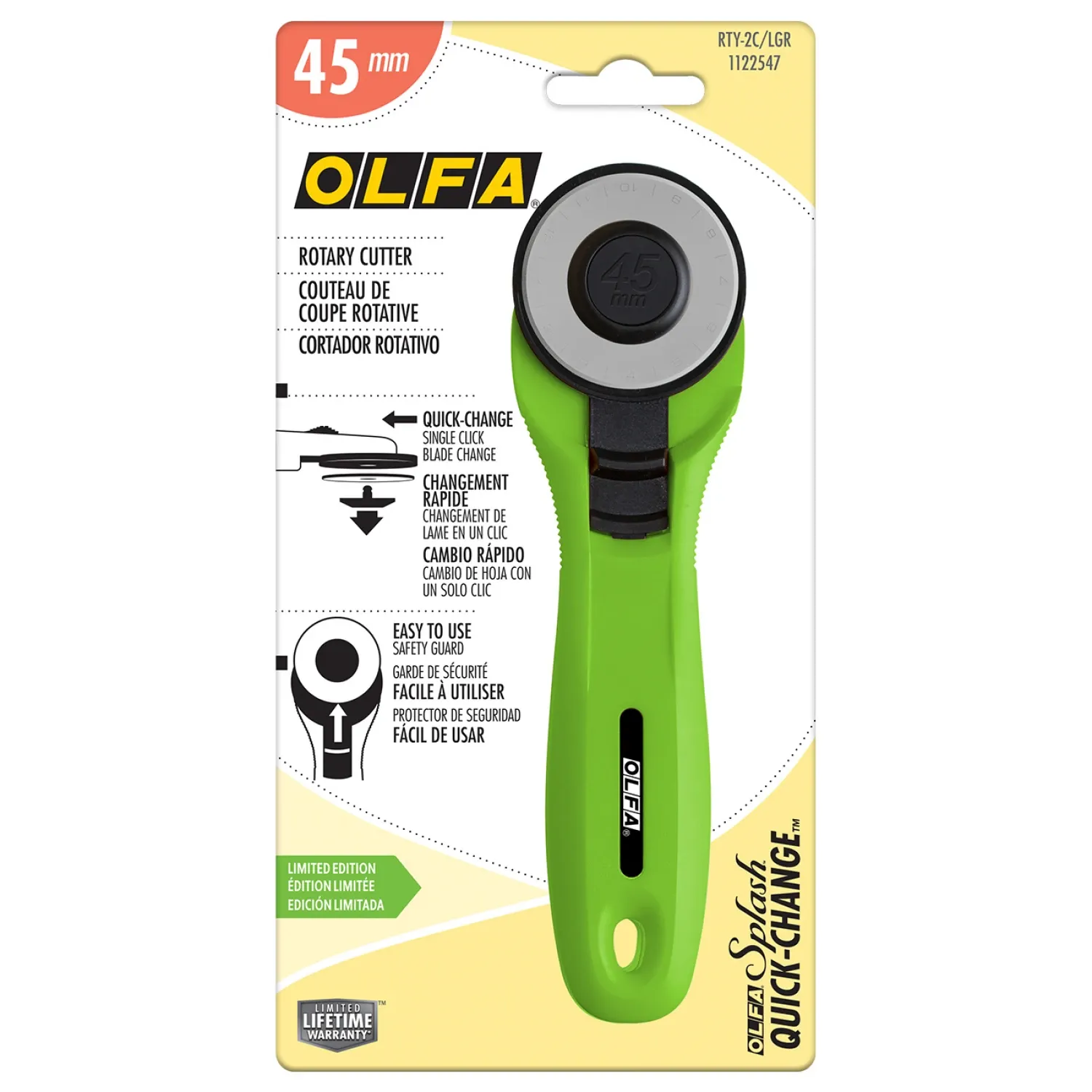 45mm Splash Rotary Cutter in Lime