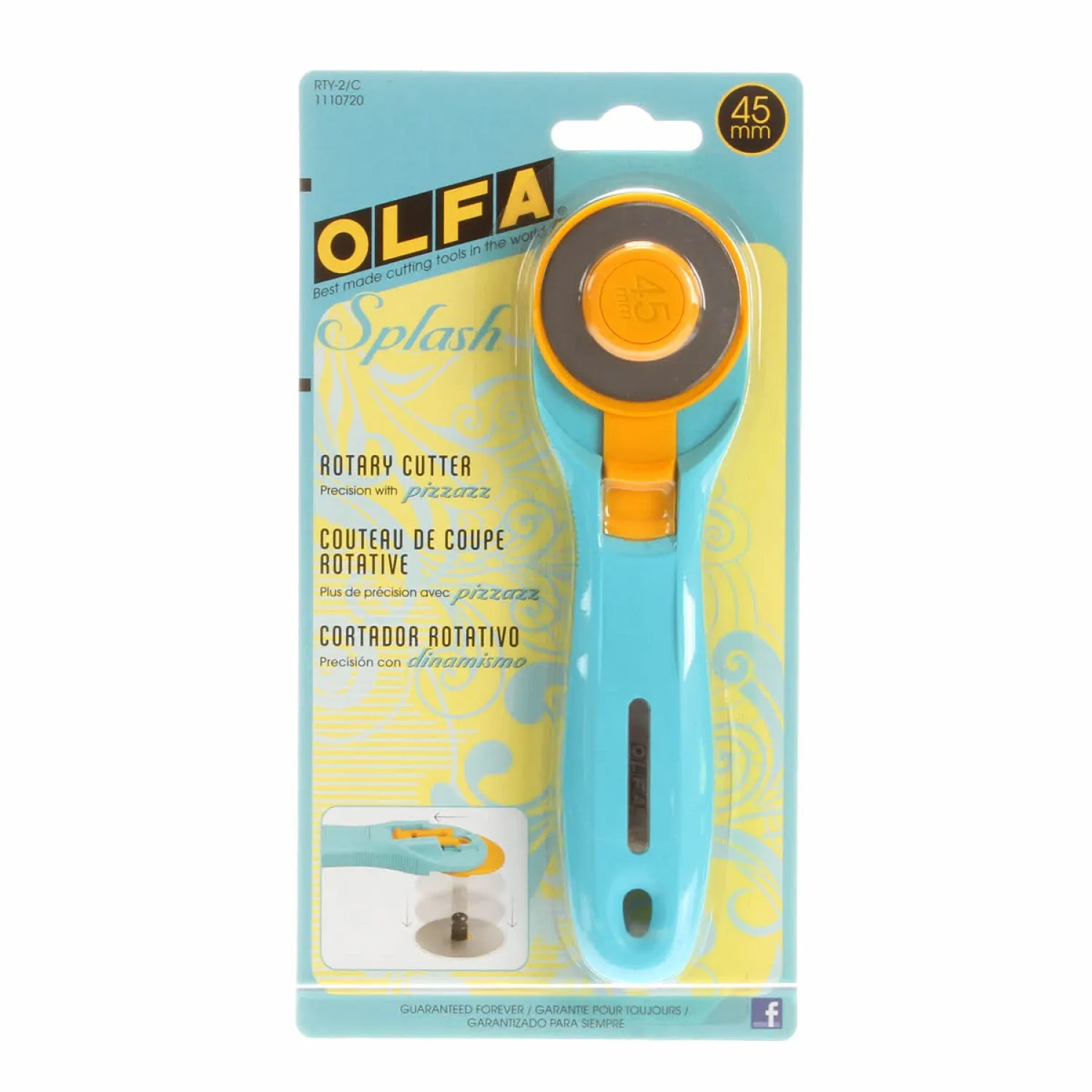 45mm Splash Rotary Cutter in Teal
