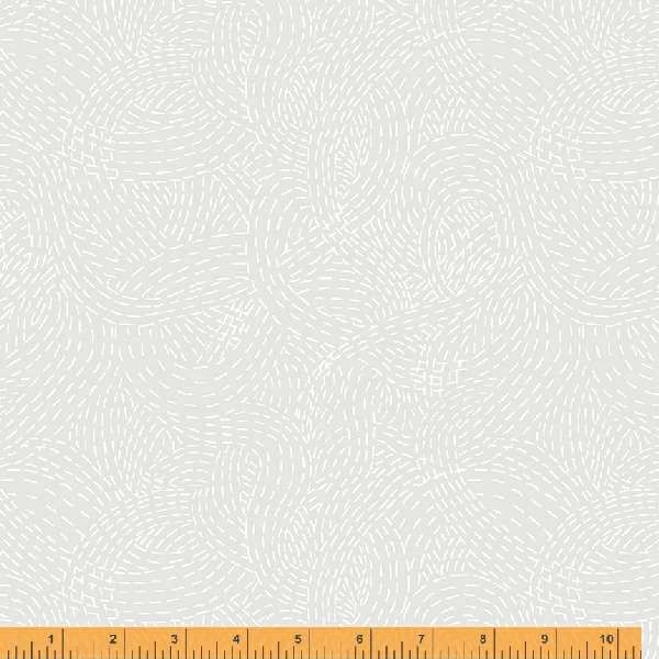 Stitched Waves in White on White
