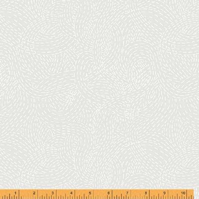 Stitched Waves in White on White