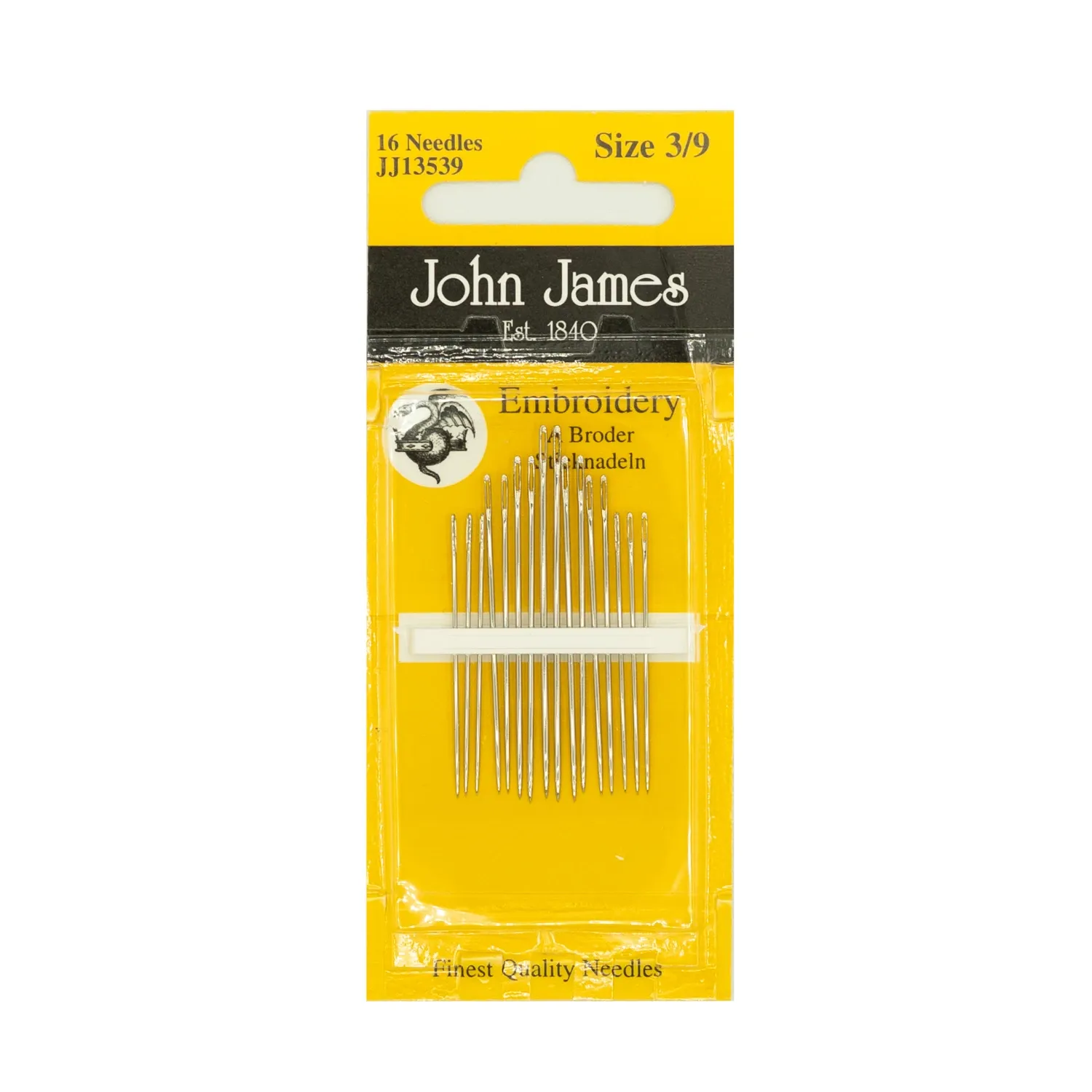 Embroidery Needles Sizes 3-9