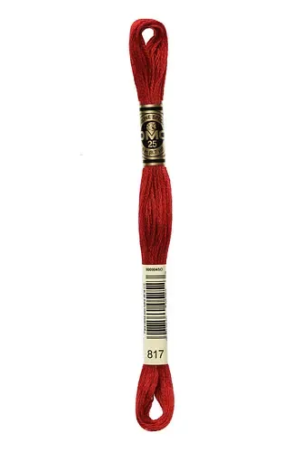 Embroidery Floss in Japanese Red 817