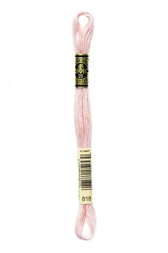 Embroidery Floss in Pearlescent Powder Pink 818