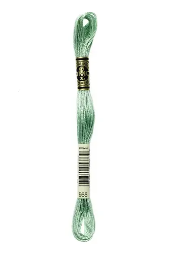 Embroidery Floss in Pearlescent Soft Green 966