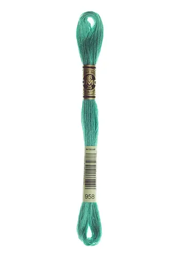 Embroidery Floss in Green Valley 958 