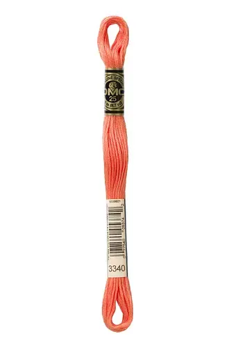 Embroidery Floss in  Hot Peach 3340